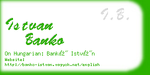istvan banko business card